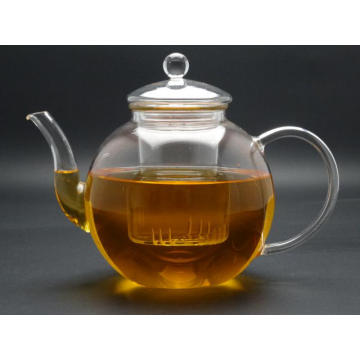 Glass Tea Pot with Handle, 1.1L Glass Tea Pot (GT003)